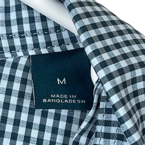 Perry Ellis Men’s Slim Fit Stretch Spread Collar Checkered Shirt Size Medium - Picture 9 of 11